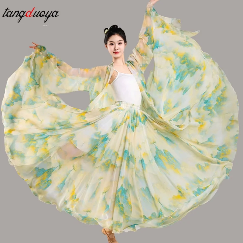 Classical Dance Skirt Modern Ballet Dance Skirt Elegant Chiffon 720 Degree Big Swing Skirt Women Dance Practice Long Skirts
Classical Dance Skirt Modern Ballet Dance Skirt Elegant Chiffon 720 Degree Big Swing Skirt Women Dance Practice Long Skirts