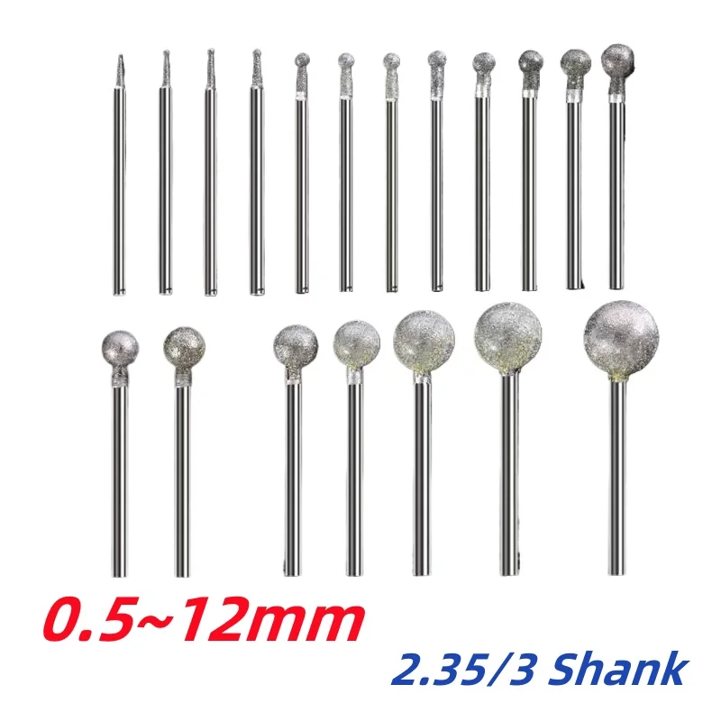 2.35/3mm Shank Ball Round Burr Grinding Bits With Ball Shape Polishing Head For Carving Dremel Rotary Tools
2.35/3mm Shank Ball Round Burr Grinding Bits With Ball Shape Polishing Head For Carving Dremel Rotary Tools