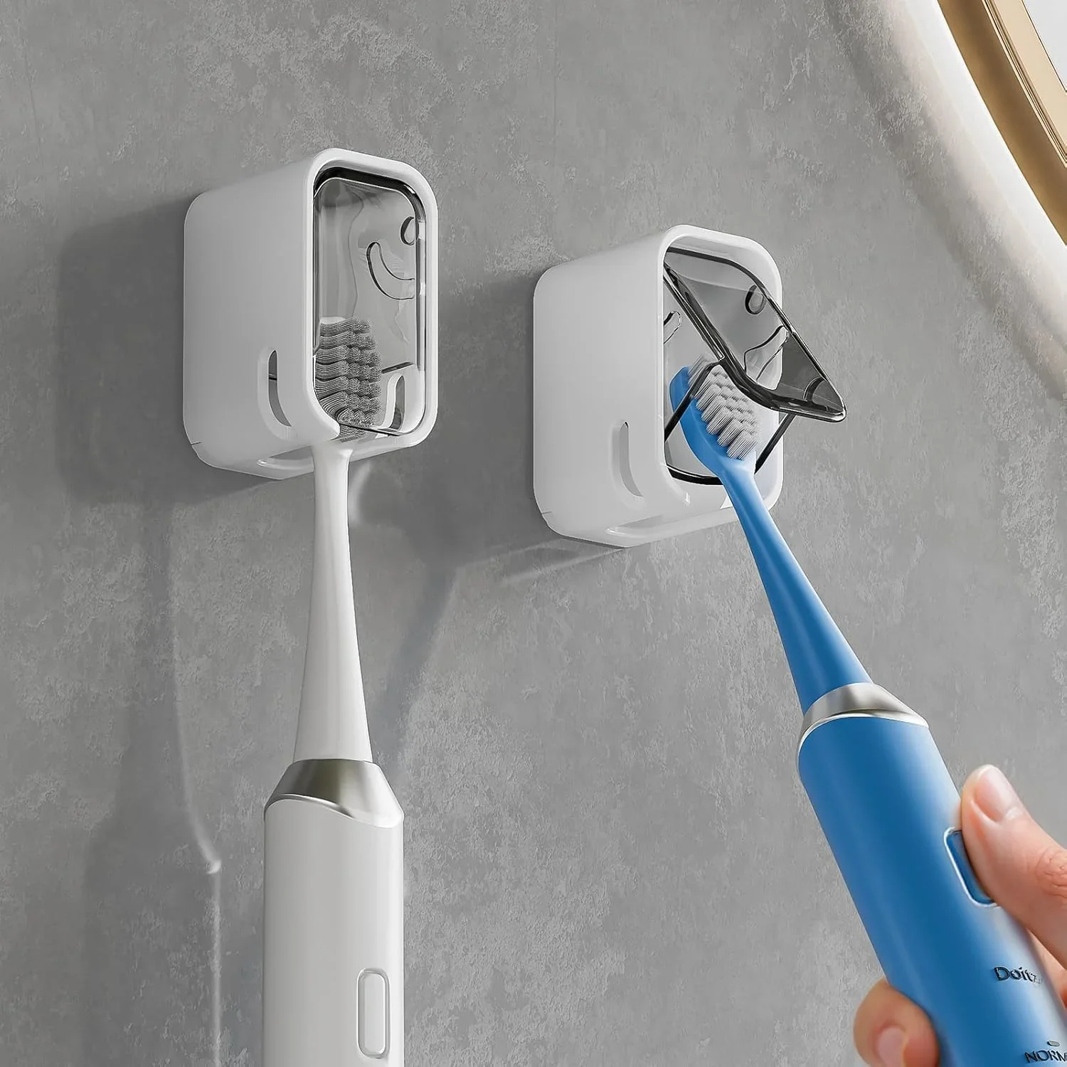 Holder Wall Mounted Electric Toothbrush Rack Dustproof Flip-top Tooth Brush Rack Toothbrush Box Toothpaste Squeezer
Holder Wall Mounted Electric Toothbrush Rack Dustproof Flip-top Tooth Brush Rack Toothbrush Box Toothpaste Squeezer