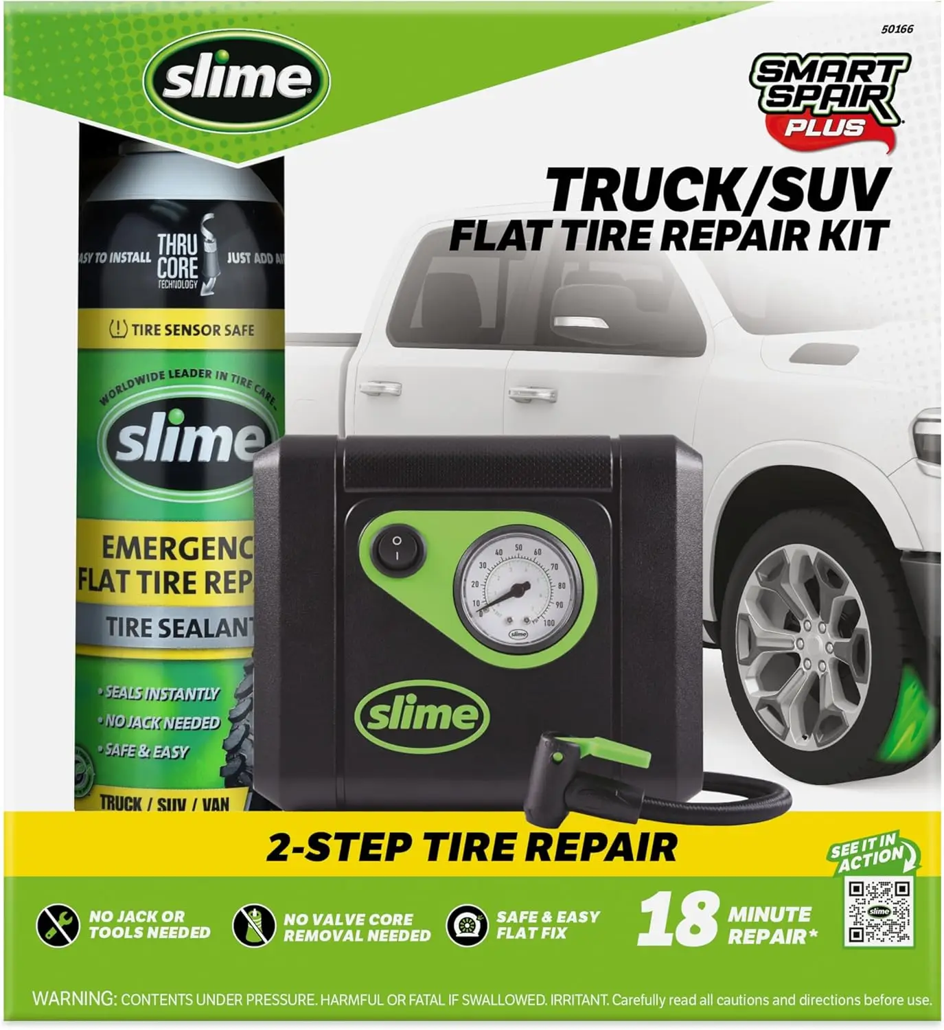 Emergency Tire Repair Kit for Trucks & SUVs: Sealant and Inflator Pump, 18-Minute Fix
Emergency Tire Repair Kit for Trucks & SUVs: Sealant and Inflator Pump, 18-Minute Fix