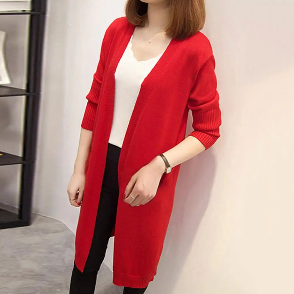 Casual Cardigan Chic Women's Knitted Cardigans Mid-long Open Front Elegant Solid Colors for Spring Autumn Streetwear Soft
Casual Cardigan Chic Women's Knitted Cardigans Mid-long Open Front Elegant Solid Colors for Spring Autumn Streetwear Soft
