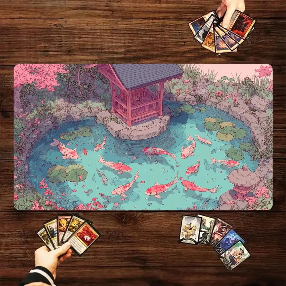 Романтический цветочный пруд и кои MTG Playmat Magic Card Battle Mat 35X60CM Настольный коврик tapete Magic mtg Нескользящий прочный сшитый край
Романтический цветочный пруд и кои MTG Playmat Magic Card Battle Mat 35X60CM Настольный коврик tapete Magic mtg Нескользящий прочный сшитый край