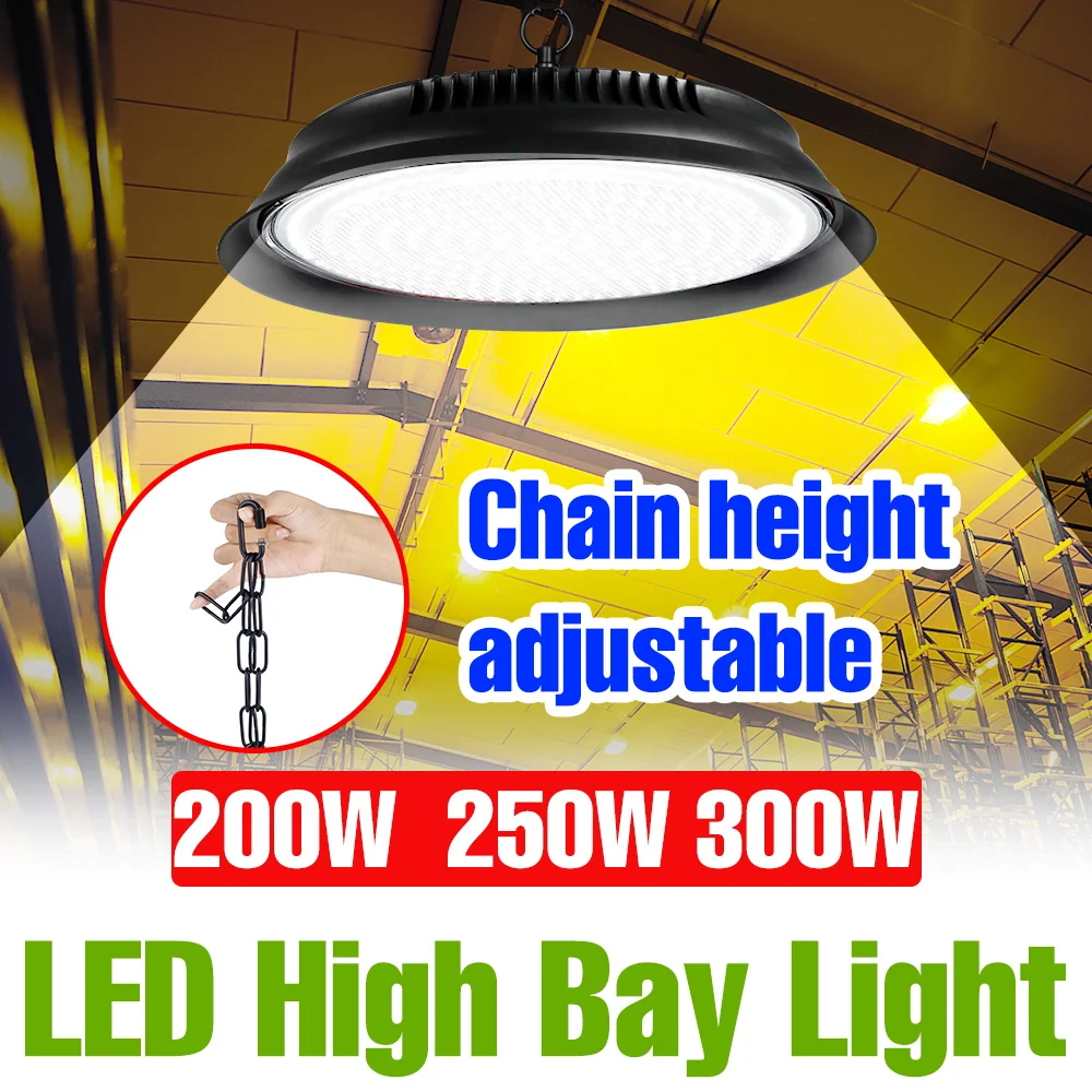 300W LED Indoor High Bay Lamp Ceiling Garage Light With Hook For Home Warehouse Workshop Basement Lighting Cool White AC100-277V
300W LED Indoor High Bay Lamp Ceiling Garage Light With Hook For Home Warehouse Workshop Basement Lighting Cool White AC100-277V