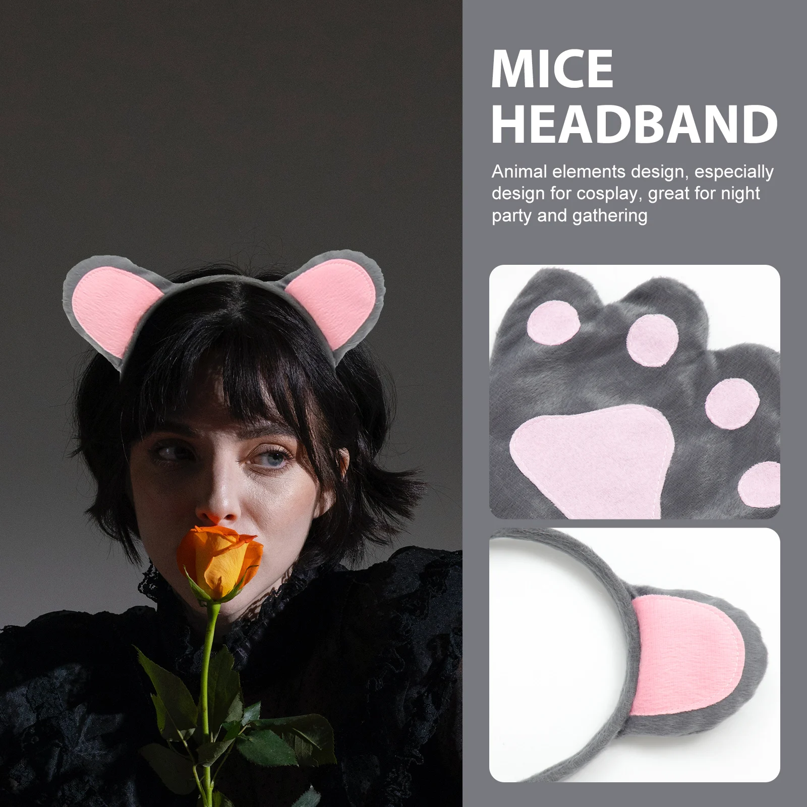 2 Sets Animal Headdress Halloween Costumes Mice Performance Prop Headband Props Party Supply Short Child Ears Tail
2 Sets Animal Headdress Halloween Costumes Mice Performance Prop Headband Props Party Supply Short Child Ears Tail