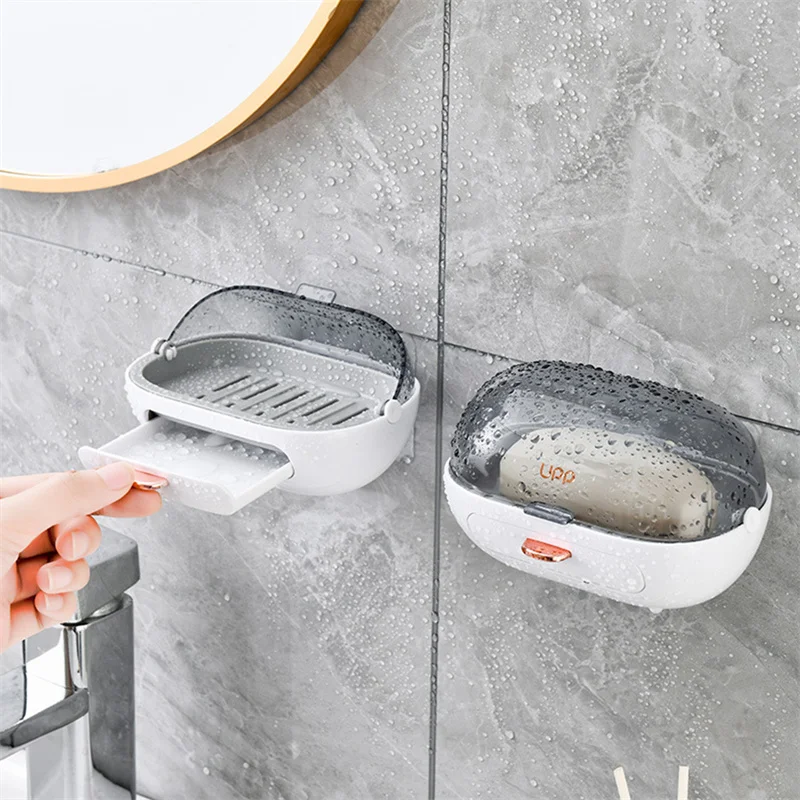 Soap Holder Wall Mounted Draining Soap Holder Self-Adhesive With Lid For Home Kitchen Sink
Soap Holder Wall Mounted Draining Soap Holder Self-Adhesive With Lid For Home Kitchen Sink