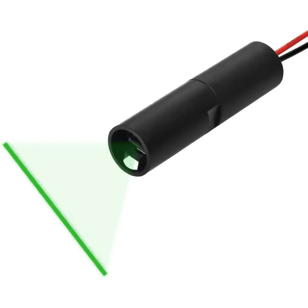 Green Line Laser Module 520 nm, Class 1, 3~6 VDC, 90° Fan Angle Focused at 10 m, 1~20 meters working distance, VLM-520-55 LPT,
Green Line Laser Module 520 nm, Class 1, 3~6 VDC, 90° Fan Angle Focused at 10 m, 1~20 meters working distance, VLM-520-55 LPT,