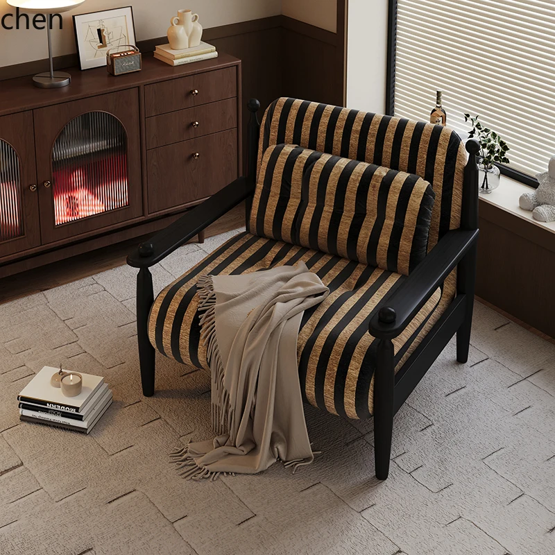 Zml solid wood sofa bed striped antique single leisure chair small apartment balcony
Zml solid wood sofa bed striped antique single leisure chair small apartment balcony