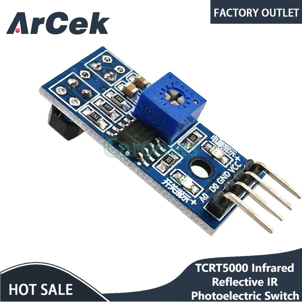 10PCS TCRT5000 Infrared Reflective IR Photoelectric Switch Sensor Board Barrier Line Track Sensor Module for Arduino
10PCS TCRT5000 Infrared Reflective IR Photoelectric Switch Sensor Board Barrier Line Track Sensor Module for Arduino