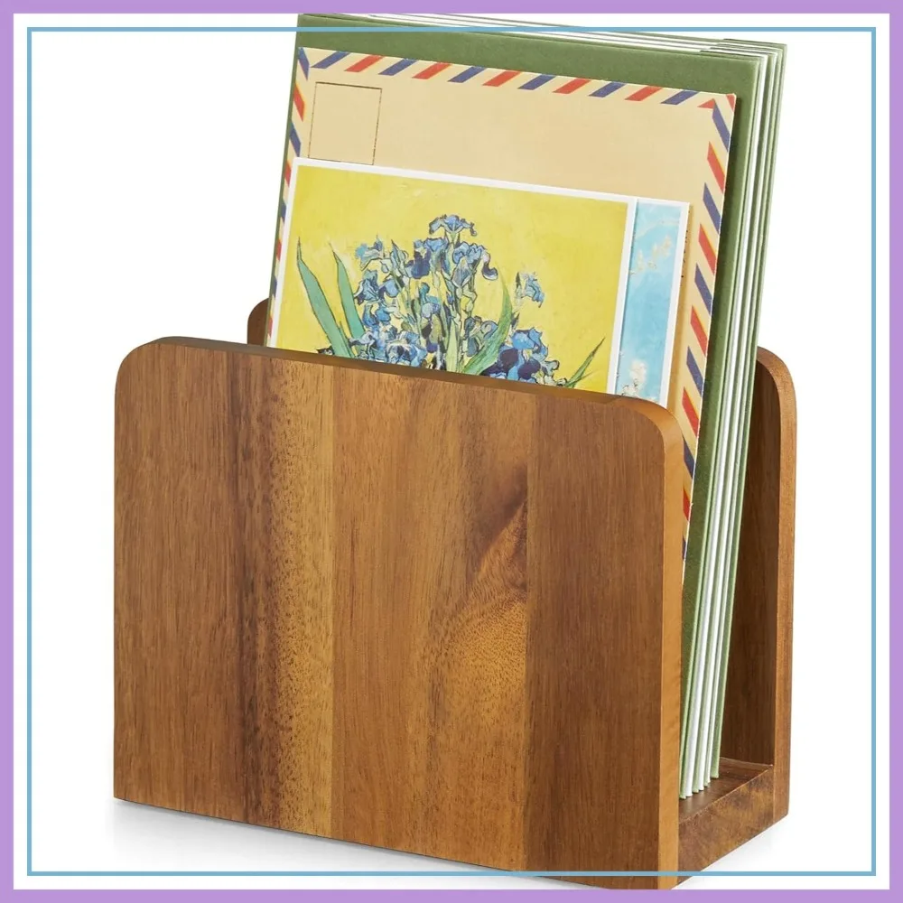 Acacia Wood Mail Organizer, Letter Holder for Desk, Small Envelope Holder, Home Office Accessories
Acacia Wood Mail Organizer, Letter Holder for Desk, Small Envelope Holder, Home Office Accessories