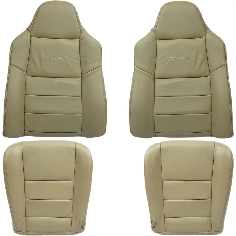 Compatible with 2003-2007 F250 F350 Lariat Crew Cab Genuine Leather Seat Cover Replacement, 2 Bottoms & 2 Tops in Medium Pa
Compatible with 2003-2007 F250 F350 Lariat Crew Cab Genuine Leather Seat Cover Replacement, 2 Bottoms & 2 Tops in Medium Pa