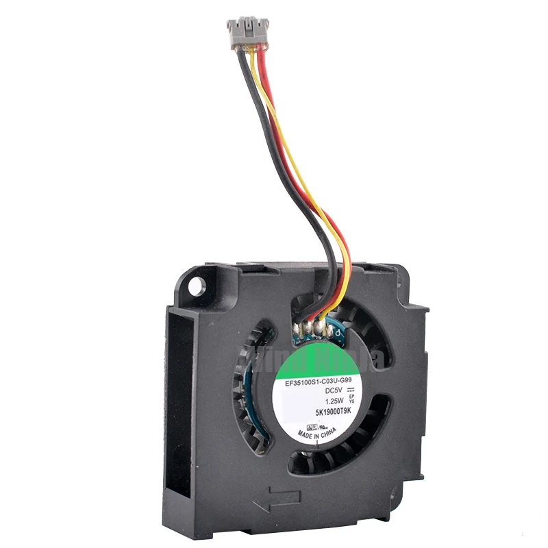 35mm Blower Fan 3.5cm EF35100S1-C03U-G99 Micro Centrifugal Cooling Fan DC5V 1.25W for Motherboard IPC Projector 35x35x10mm
35mm Blower Fan 3.5cm EF35100S1-C03U-G99 Micro Centrifugal Cooling Fan DC5V 1.25W for Motherboard IPC Projector 35x35x10mm