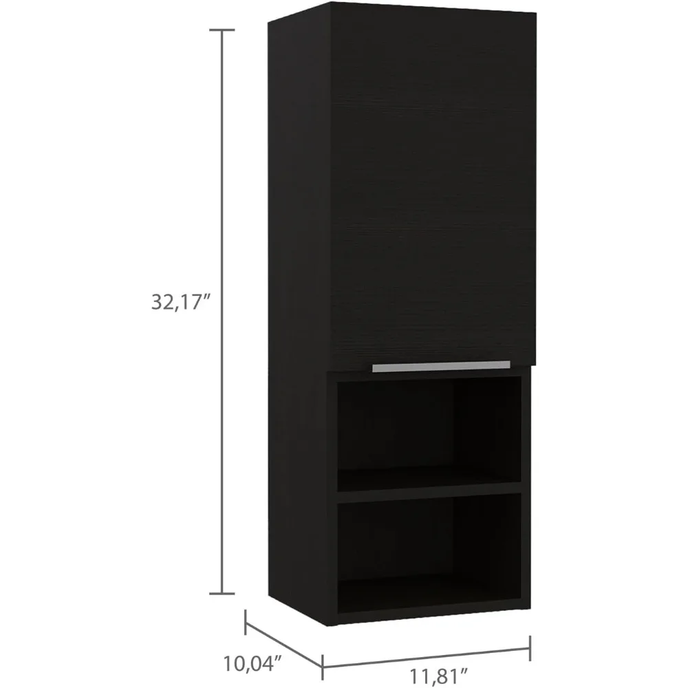 Rectangle 2-Shelf Medicine Cabinet in Black Wengue, Wall Mount Storage Cabinet for Home Kitchen, Bathroom, Laundry
Rectangle 2-Shelf Medicine Cabinet in Black Wengue, Wall Mount Storage Cabinet for Home Kitchen, Bathroom, Laundry