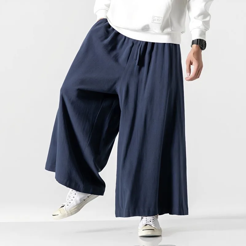 Men Casual Cotton Line Loose Skirt Pants Male Personalized Retro Daily Casual Japanese Wide Leg Trouser Travel Festival Pantalon
Men Casual Cotton Line Loose Skirt Pants Male Personalized Retro Daily Casual Japanese Wide Leg Trouser Travel Festival Pantalon