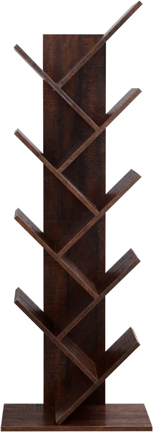 9-Tier Tree Bookshelf, Space-Saving Corner Shelf, Walnut Color, Holds Books, CDs, Games – for Bedroom, Living Room, Office
9-Tier Tree Bookshelf, Space-Saving Corner Shelf, Walnut Color, Holds Books, CDs, Games – for Bedroom, Living Room, Office