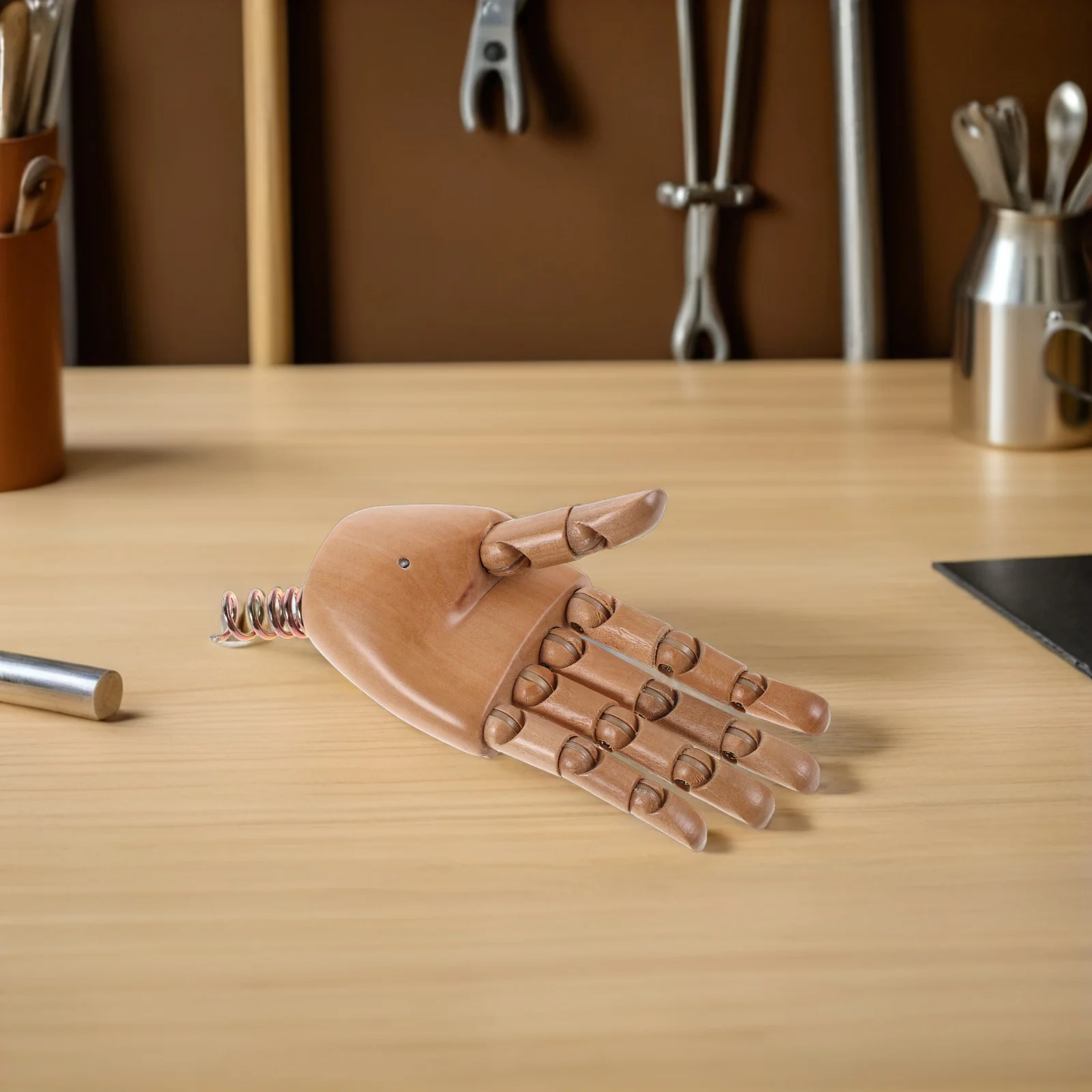 Wooden Left Hand Articulated Mannequin Hand Flexible Joints Natural Grain Sketch Drawing Jewelry Display Holder 
Wooden Left Hand Articulated Mannequin Hand Flexible Joints Natural Grain Sketch Drawing Jewelry Display Holder