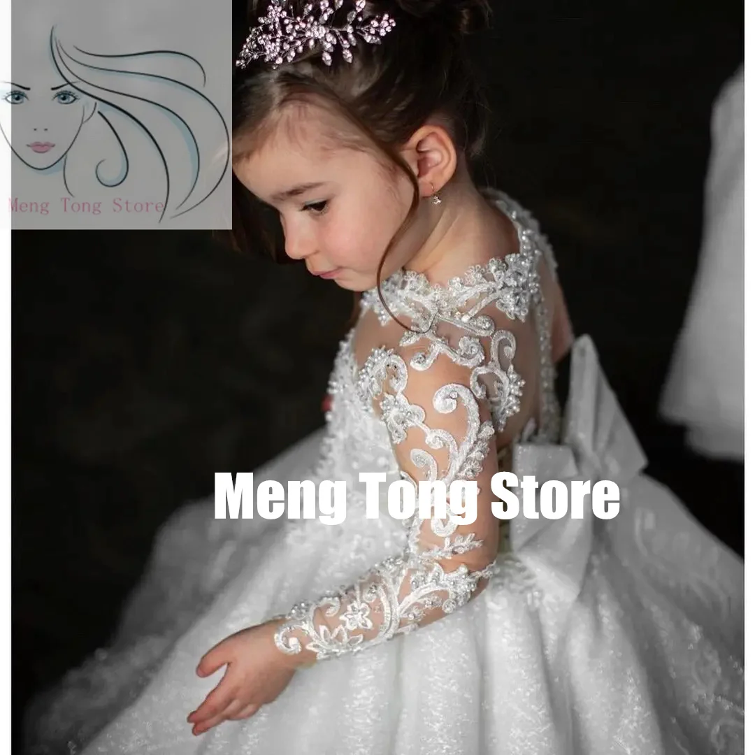Customized Flower Girl Dress White Applique Lace for Wedding Neck Todder Puffy Princess Evening Party First Communion Ball Gown
Customized Flower Girl Dress White Applique Lace for Wedding Neck Todder Puffy Princess Evening Party First Communion Ball Gown