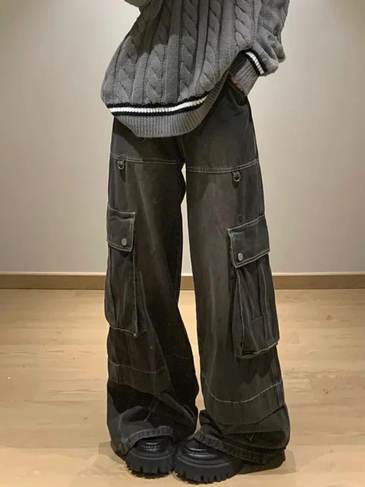 Women Baggy Denim Cargo Pants Trashy Y2k Japanese Streetwear Long Trousers Jean Grunge Harajuku Cyber Punk Goblin Core Japanese
Women Baggy Denim Cargo Pants Trashy Y2k Japanese Streetwear Long Trousers Jean Grunge Harajuku Cyber Punk Goblin Core Japanese