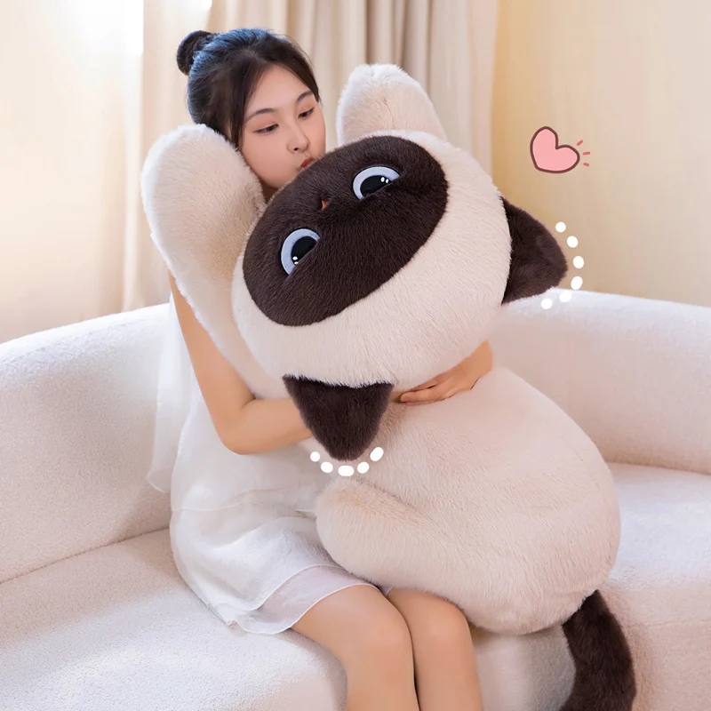 Long Siamese Cat Plush Pillow Soft Stuffed Animal Doll Lying Siamese Cat Cushion For Sofa Room Decoration Gift
Long Siamese Cat Plush Pillow Soft Stuffed Animal Doll Lying Siamese Cat Cushion For Sofa Room Decoration Gift