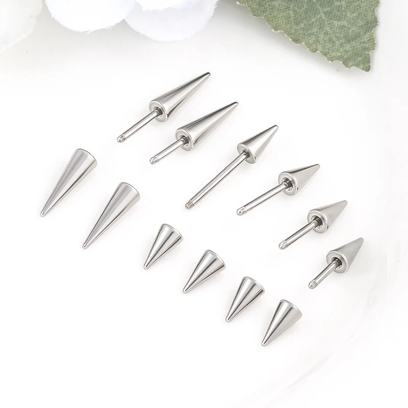 5Pcs Stainless Steel Earrings for Women Men DIY Earring Piercing Jewelry Materials Punk Rock Rivet Spike Tip Cone Spikes Stud
5Pcs Stainless Steel Earrings for Women Men DIY Earring Piercing Jewelry Materials Punk Rock Rivet Spike Tip Cone Spikes Stud