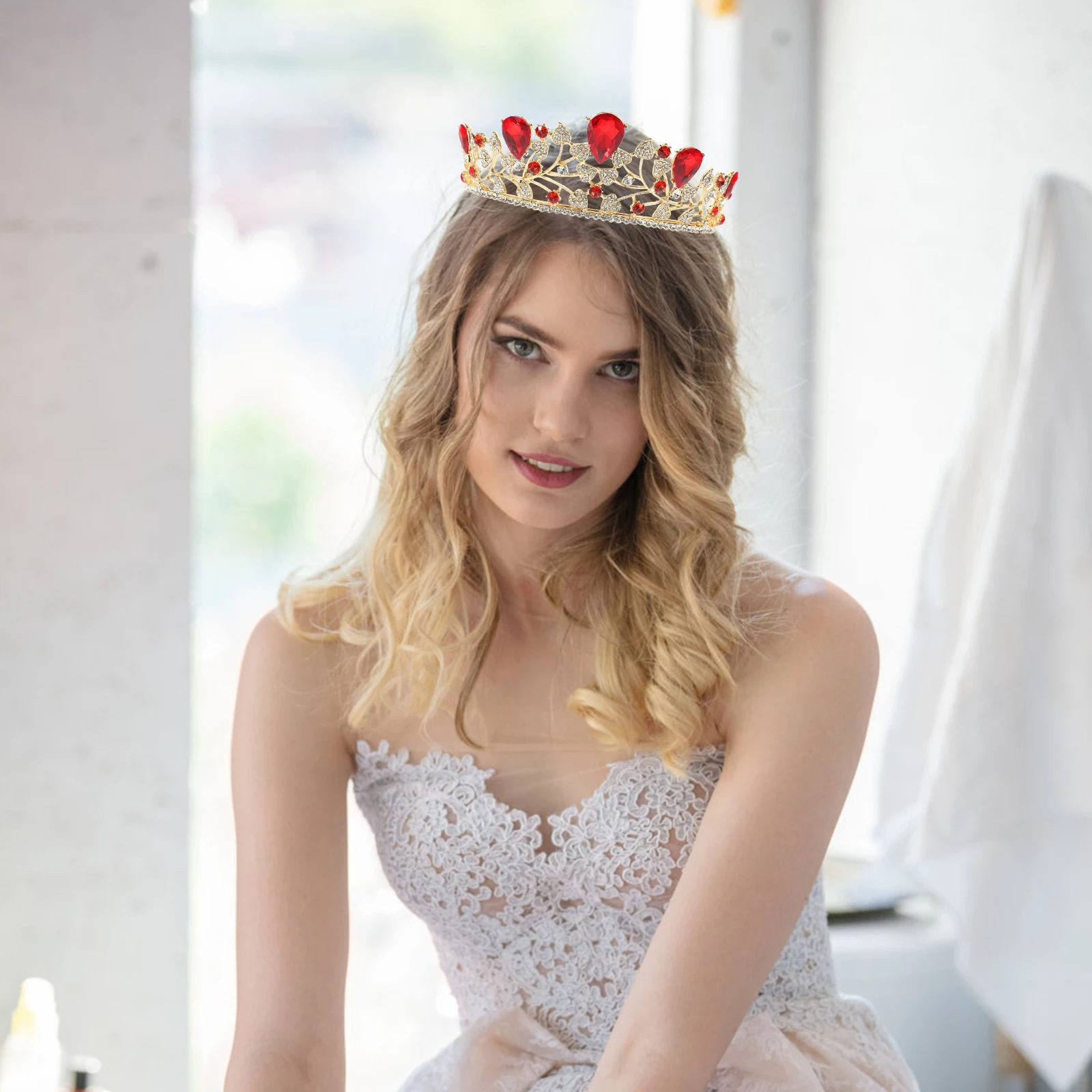 Rhinestone Crown Bridal Tiara Earring Hairb Baroque Style Red Elegant Shiny Alloy One Size Fits Women Party Wedding Banquet Prom
Rhinestone Crown Bridal Tiara Earring Hairb Baroque Style Red Elegant Shiny Alloy One Size Fits Women Party Wedding Banquet Prom