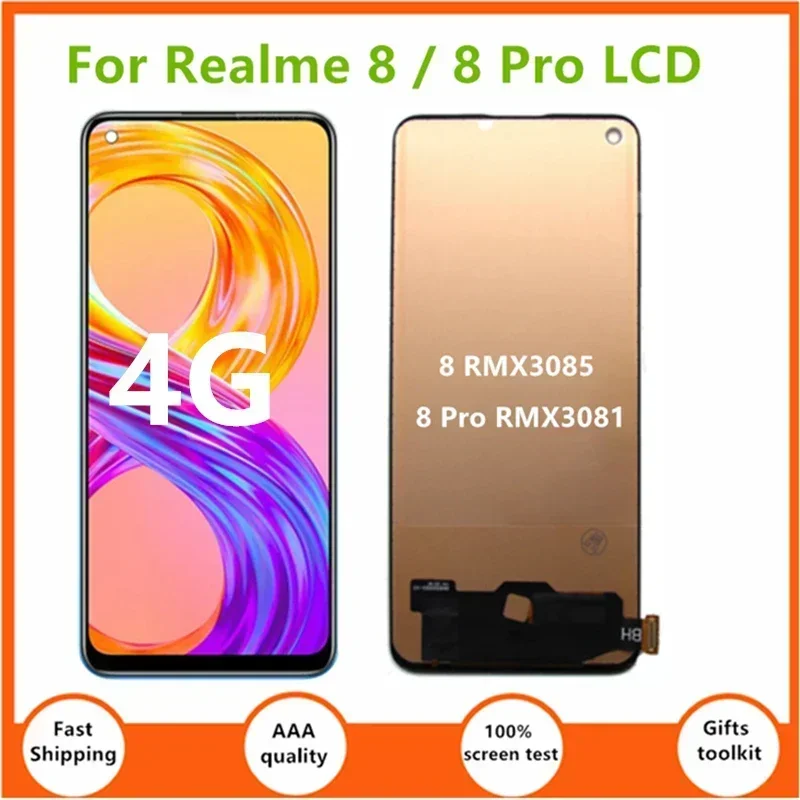 Для Realme 8 Pro ЖК-экран сенсорной панели, замена детали, RMX3081, 4G, RMX3085, RMX3081
Для Realme 8 Pro ЖК-экран сенсорной панели, замена детали, RMX3081, 4G, RMX3085, RMX3081