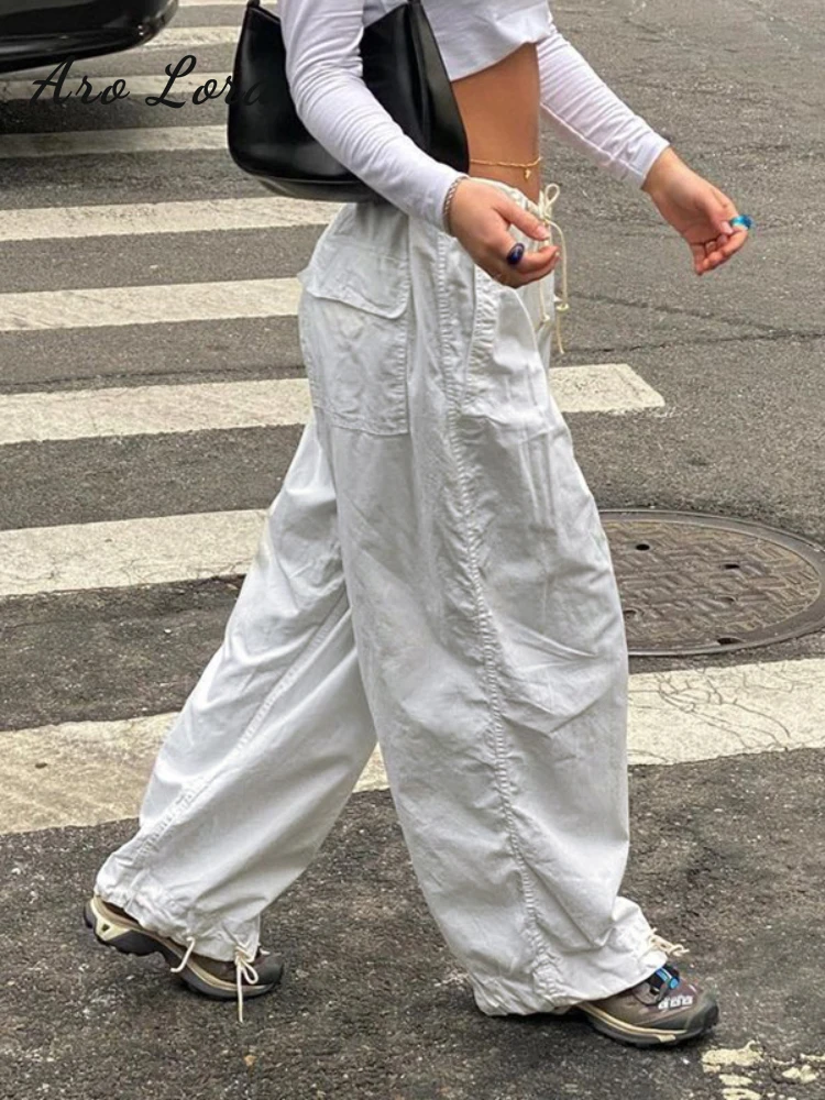 Casual Baggy Wide Leg Sweatpants White Loose Low Waist Streetwear Punk Cargo Pants Womens Vintage Hippie Joggers Trousers Y2K
Casual Baggy Wide Leg Sweatpants White Loose Low Waist Streetwear Punk Cargo Pants Womens Vintage Hippie Joggers Trousers Y2K