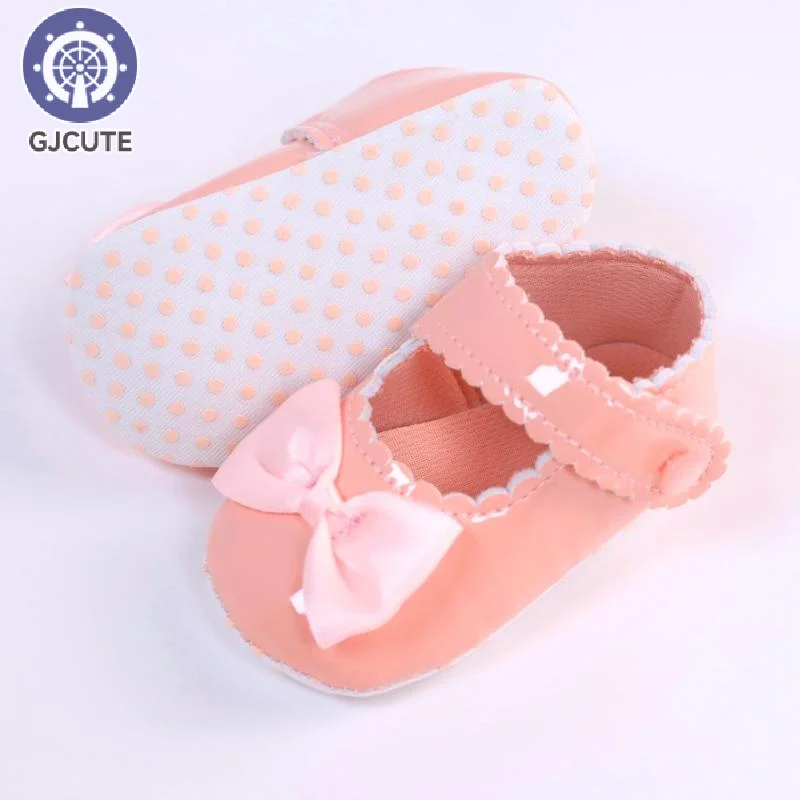 Easy Walking Bowknot Princess Flats for Baby Girls 0-18 Months: Soft Cotton Bottom, Classic PU Leather Dress Crib Shoes
Easy Walking Bowknot Princess Flats for Baby Girls 0-18 Months: Soft Cotton Bottom, Classic PU Leather Dress Crib Shoes