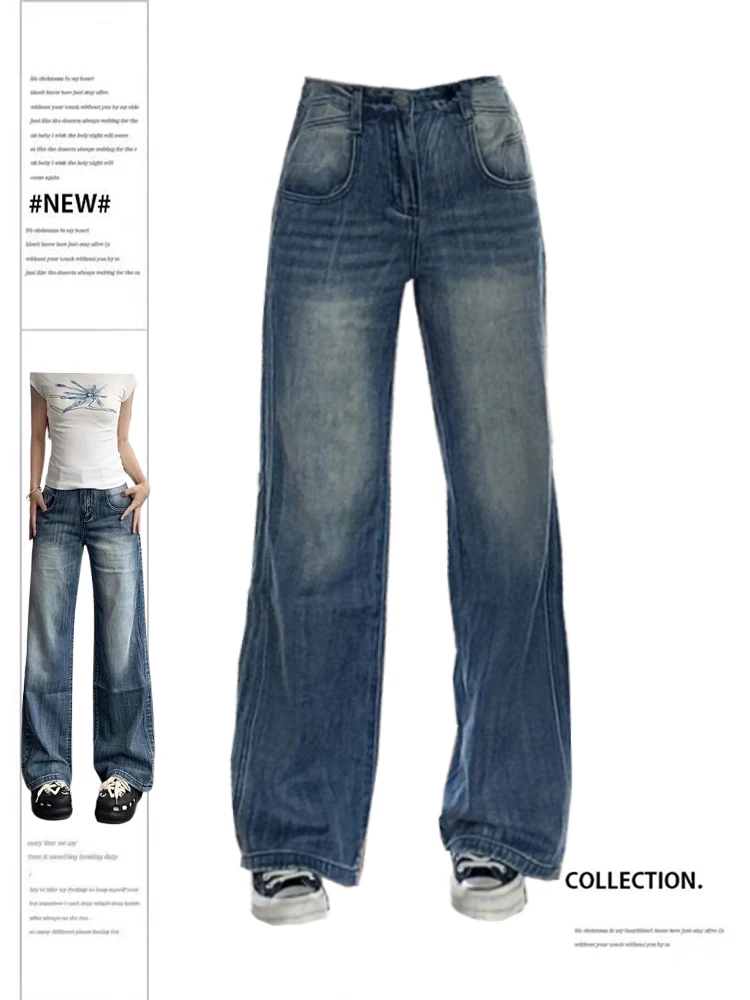 Women Blue Jeans Baggy Harajuku Y2k Aesthetic Streetwear Oversize Denim Trousers Korean Jean Pants Vintage 2000s Trashy Clothes
Women Blue Jeans Baggy Harajuku Y2k Aesthetic Streetwear Oversize Denim Trousers Korean Jean Pants Vintage 2000s Trashy Clothes