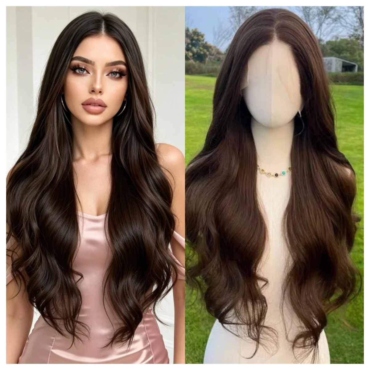 Ombre Chocolate Brown Balayage Synthetic HD Lace Front Wig Soft Long Wave Wig Futura Transparent Pre Plucked For black Women
Ombre Chocolate Brown Balayage Synthetic HD Lace Front Wig Soft Long Wave Wig Futura Transparent Pre Plucked For black Women