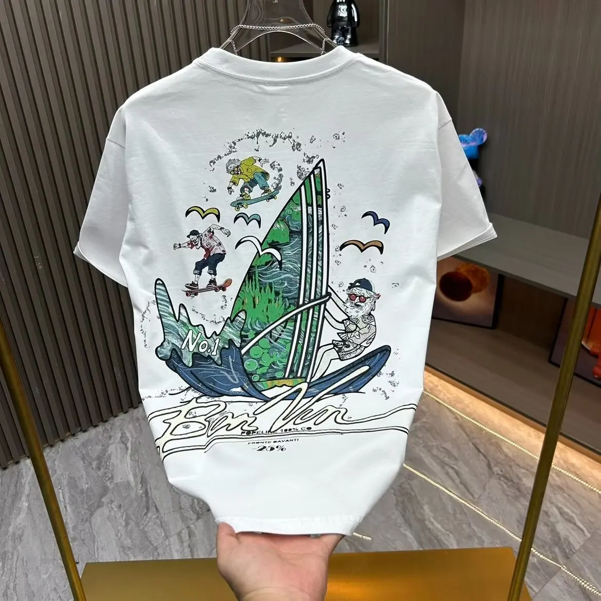 2024 New American Style Short Sleeve T-Shirt Men's Summer Loose Casual Top Letter Print Cotton Slim Fit Basic Tee
2024 New American Style Short Sleeve T-Shirt Men's Summer Loose Casual Top Letter Print Cotton Slim Fit Basic Tee