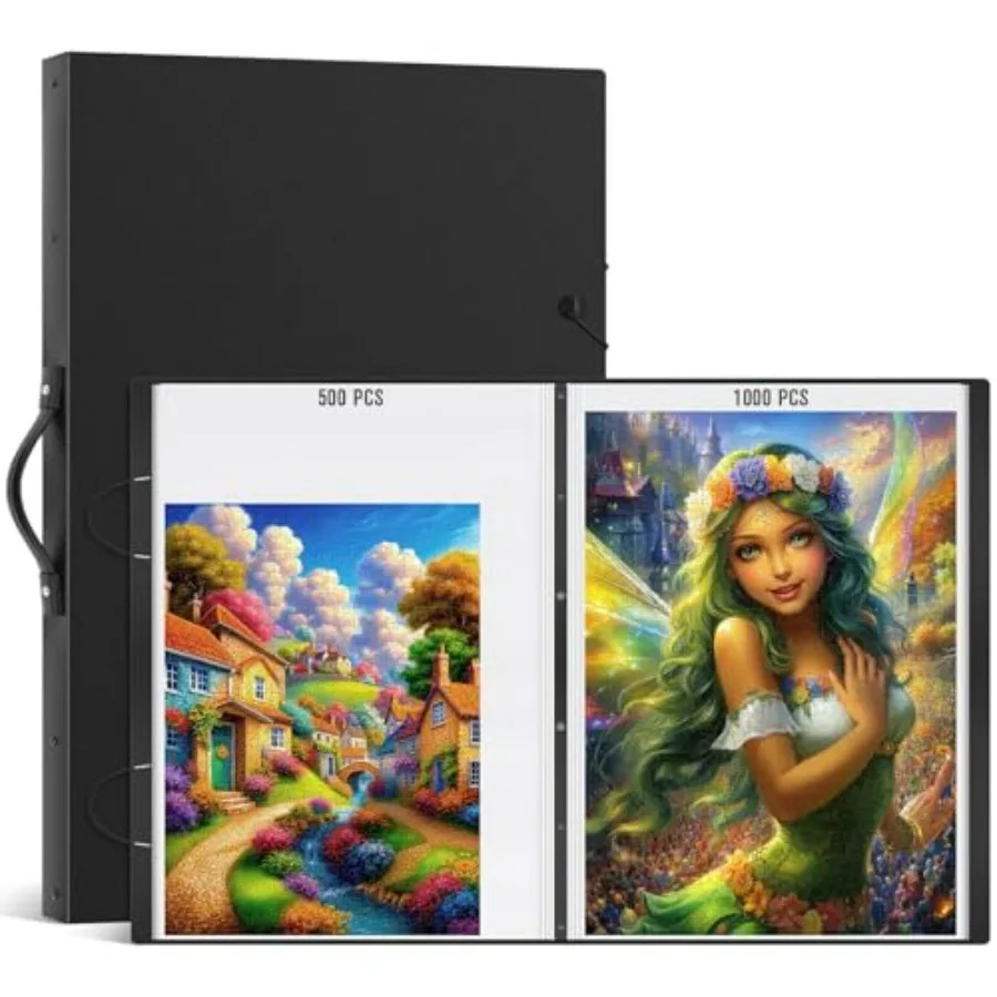 Puzzle Storage Folder for 1000 500 Pieces Large Capacity Puzzle Album with 24 Sheets/ 48 Pages, Portable Binder to Store Finish
Puzzle Storage Folder for 1000 500 Pieces Large Capacity Puzzle Album with 24 Sheets/ 48 Pages, Portable Binder to Store Finish