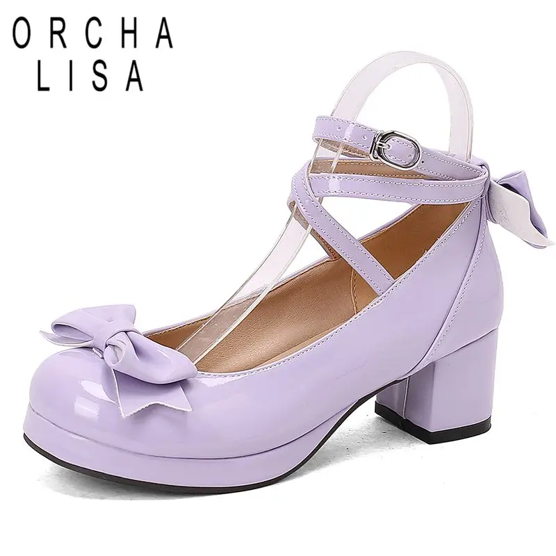 ORCHA LISA 2025 Lolita Style Women Pumps Round Toe Chunky Heels 5cm Platform Bowknot Buckle Strap Large Size 49 50 Sweet Shoes
ORCHA LISA 2025 Lolita Style Women Pumps Round Toe Chunky Heels 5cm Platform Bowknot Buckle Strap Large Size 49 50 Sweet Shoes