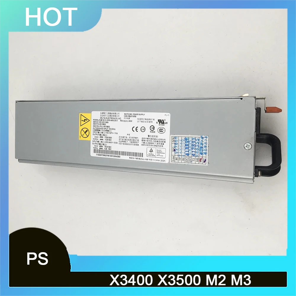 DPS-980CB A For IBM X3400 X3500 M2 M3 Switching Power Supply 69Y5863 69Y5862 Perfectly Tested
DPS-980CB A For IBM X3400 X3500 M2 M3 Switching Power Supply 69Y5863 69Y5862 Perfectly Tested