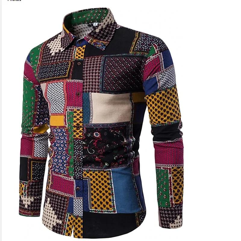 Men's Long Sleeve Shirt 3D Ethnic Style Pattern Printed Button Down Lapel Shirt Daily Outing Long Sleeve Shirt Garment Tops
Men's Long Sleeve Shirt 3D Ethnic Style Pattern Printed Button Down Lapel Shirt Daily Outing Long Sleeve Shirt Garment Tops