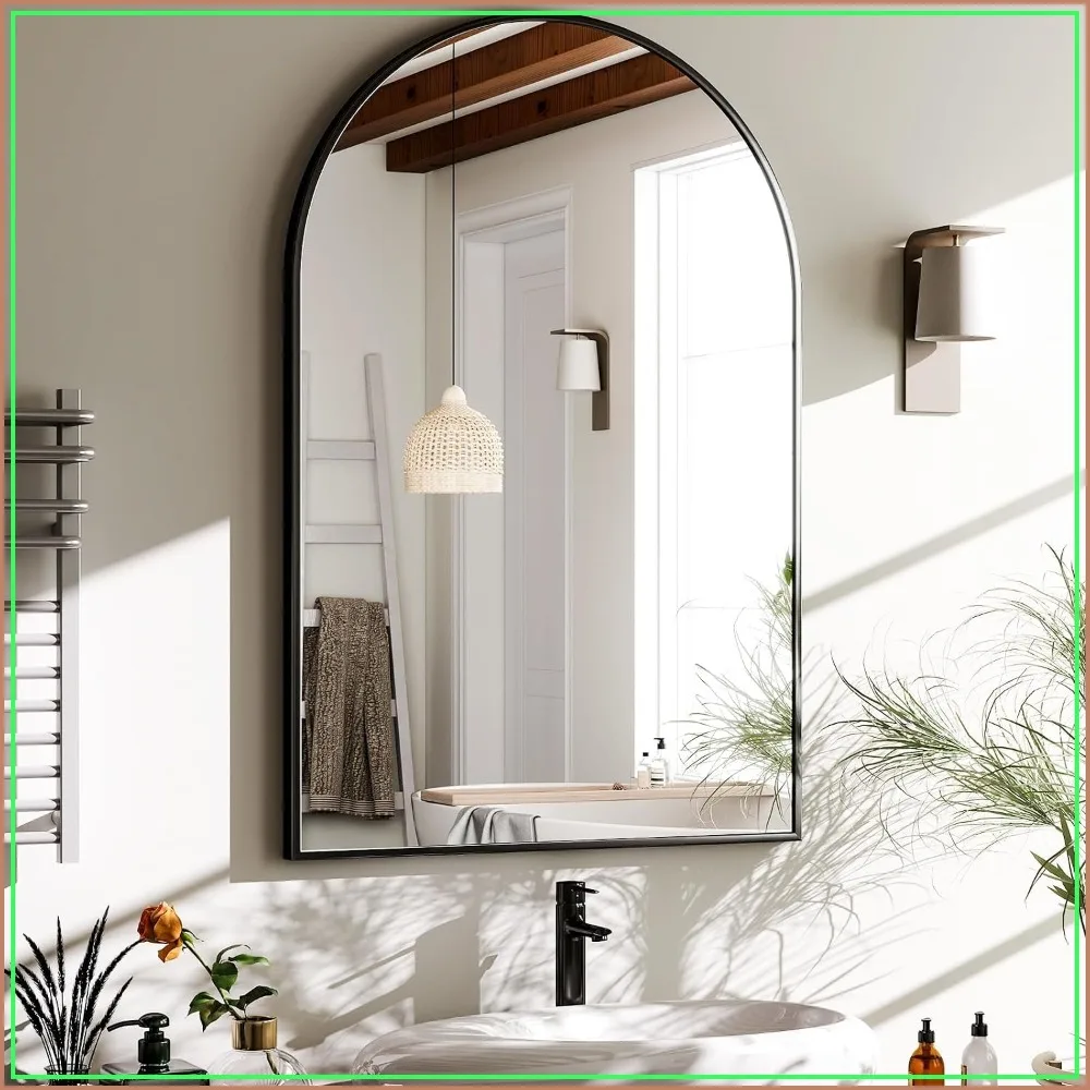 20x30 Arched Bathroom Mirror, Black Aluminum Frame Wall Mounted, HD Explosion-Proof Glass, for Living Room, Bedroom, Entryway
20x30 Arched Bathroom Mirror, Black Aluminum Frame Wall Mounted, HD Explosion-Proof Glass, for Living Room, Bedroom, Entryway