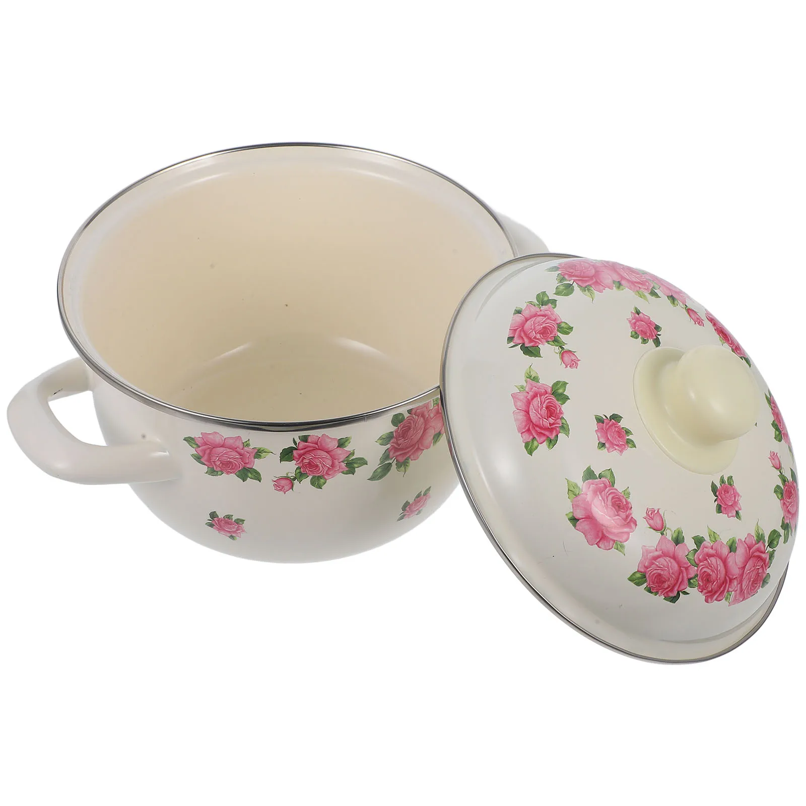 1pc Enamel Flower Soup Pot Cooking Stockpot With Handle Heat Resistant Small Stew Pan Kitchenware Stockpots For Home Stove
1pc Enamel Flower Soup Pot Cooking Stockpot With Handle Heat Resistant Small Stew Pan Kitchenware Stockpots For Home Stove