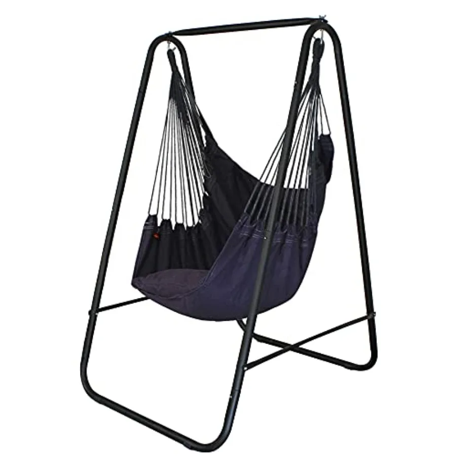 Hammock Chair Stand with Hanging Swing Chair Included, Weather Resistant and Saving Space Stand Max 450 Lbs, Quality Cotton Wea
Hammock Chair Stand with Hanging Swing Chair Included, Weather Resistant and Saving Space Stand Max 450 Lbs, Quality Cotton Wea
