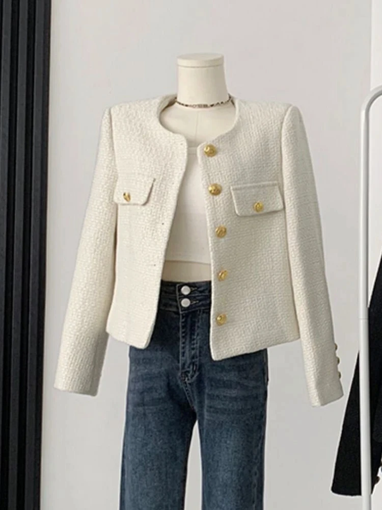 High Quality Fashion Small Fragrance Tweed Jacket Coat Women Korean Elegant Coats 2024 New Spring French Vintage Outerwear Top
High Quality Fashion Small Fragrance Tweed Jacket Coat Women Korean Elegant Coats 2024 New Spring French Vintage Outerwear Top