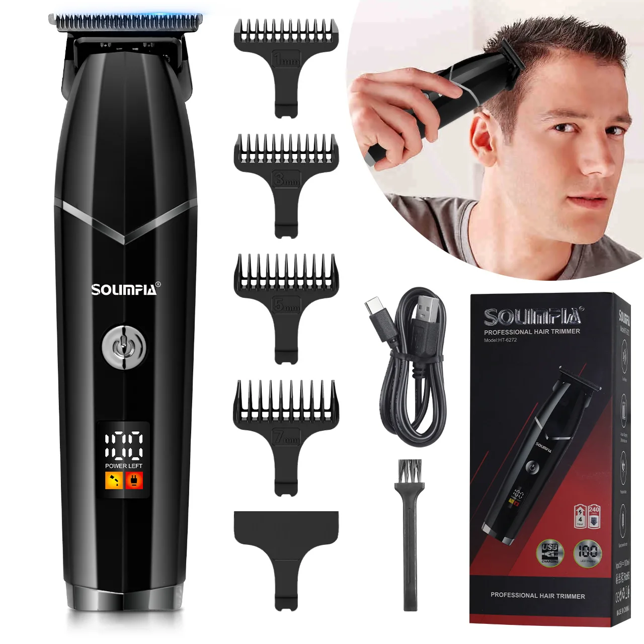 Solimpia Профессиональная машинка для стрижки волос Перезаряжаемые парикмахерские электрические машинки для стрижки Беспроводные триммеры для волос для мужчин Набор для ухода за волосами 
Solimpia Профессиональная машинка для стрижки волос Перезаряжаемые парикмахерские электрические машинки для стрижки Беспроводные триммеры для волос для мужчин Набор для ухода за волосами