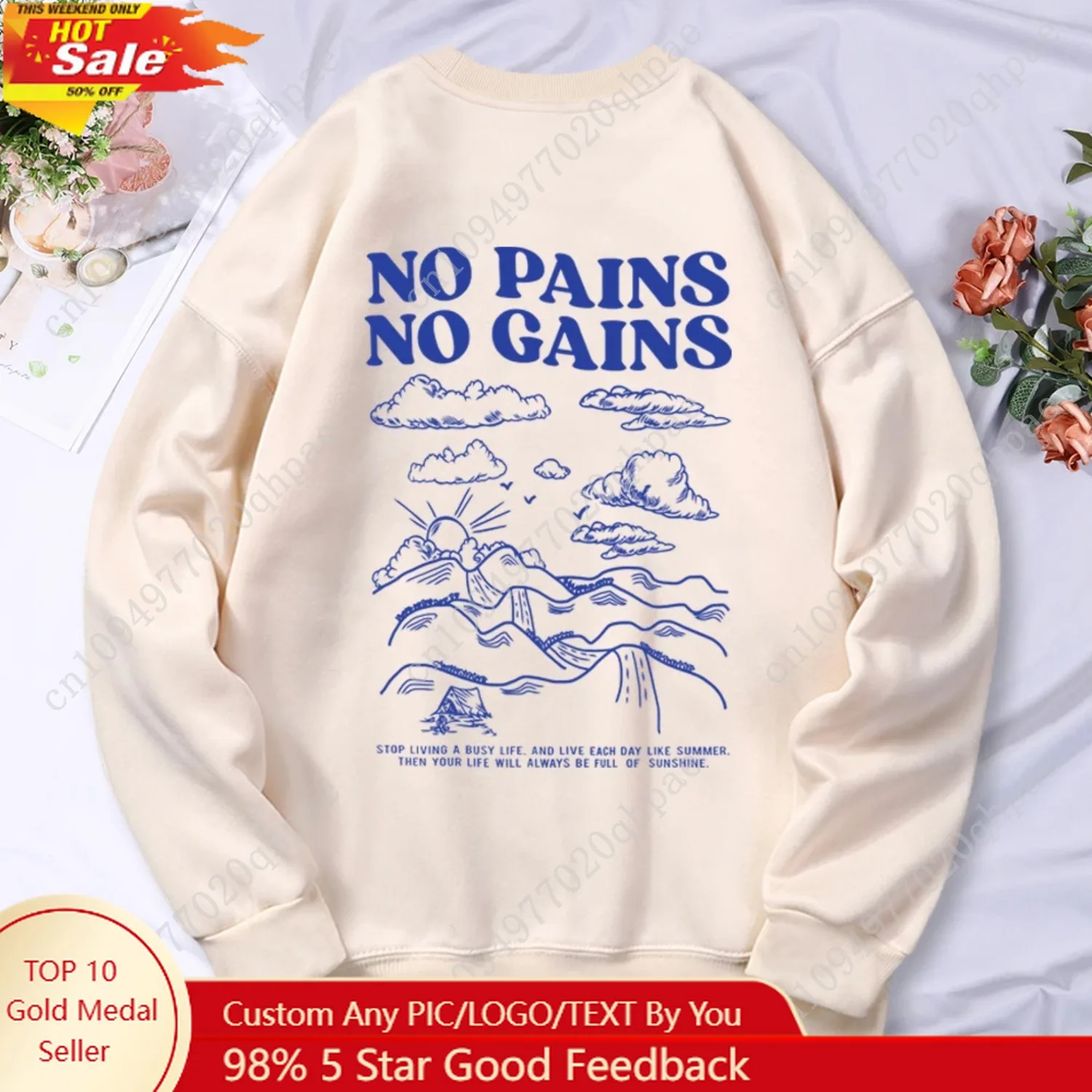 No Pains No Gains Positive Energy Letter Men Women Sweatshirt Loose Hoody Japanese Style Hoodie Fashion Hoodies Couple Tops
No Pains No Gains Positive Energy Letter Men Women Sweatshirt Loose Hoody Japanese Style Hoodie Fashion Hoodies Couple Tops