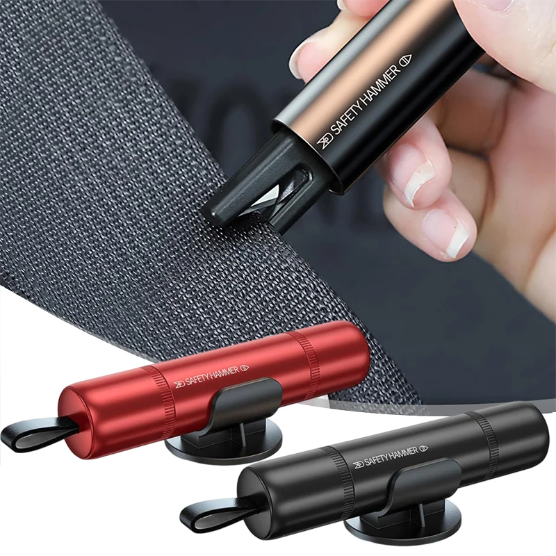 2-in-1 Car Safety Hammer Window Glass Breaker Seat Belt Cutter High Hardness Tungsten Steel Emergency Rescue Tool with Base
2-in-1 Car Safety Hammer Window Glass Breaker Seat Belt Cutter High Hardness Tungsten Steel Emergency Rescue Tool with Base