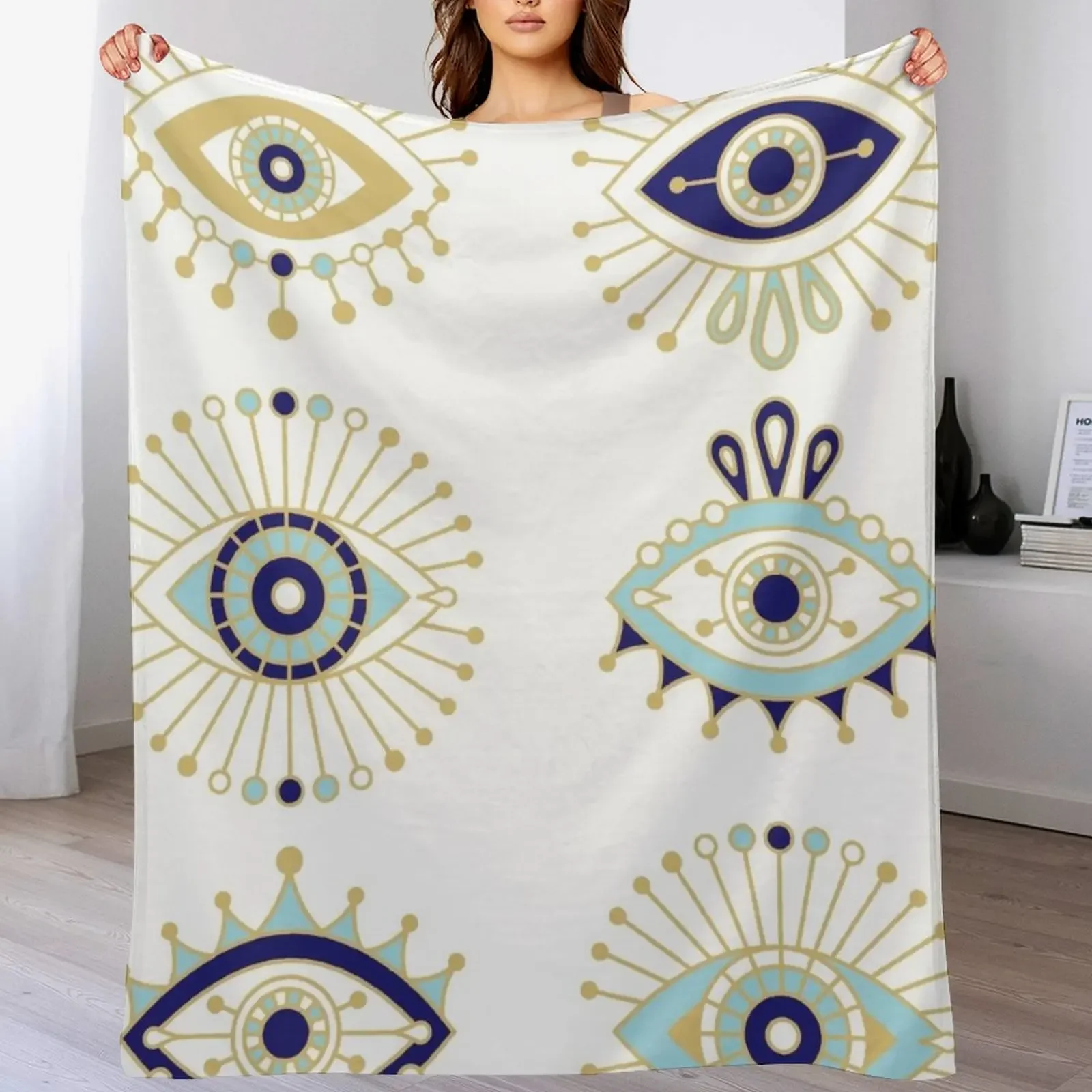 New Evil Eye Collection on White Throw Blanket for babies Stuffeds funny gift Vintage Blankets 
New Evil Eye Collection on White Throw Blanket for babies Stuffeds funny gift Vintage Blankets