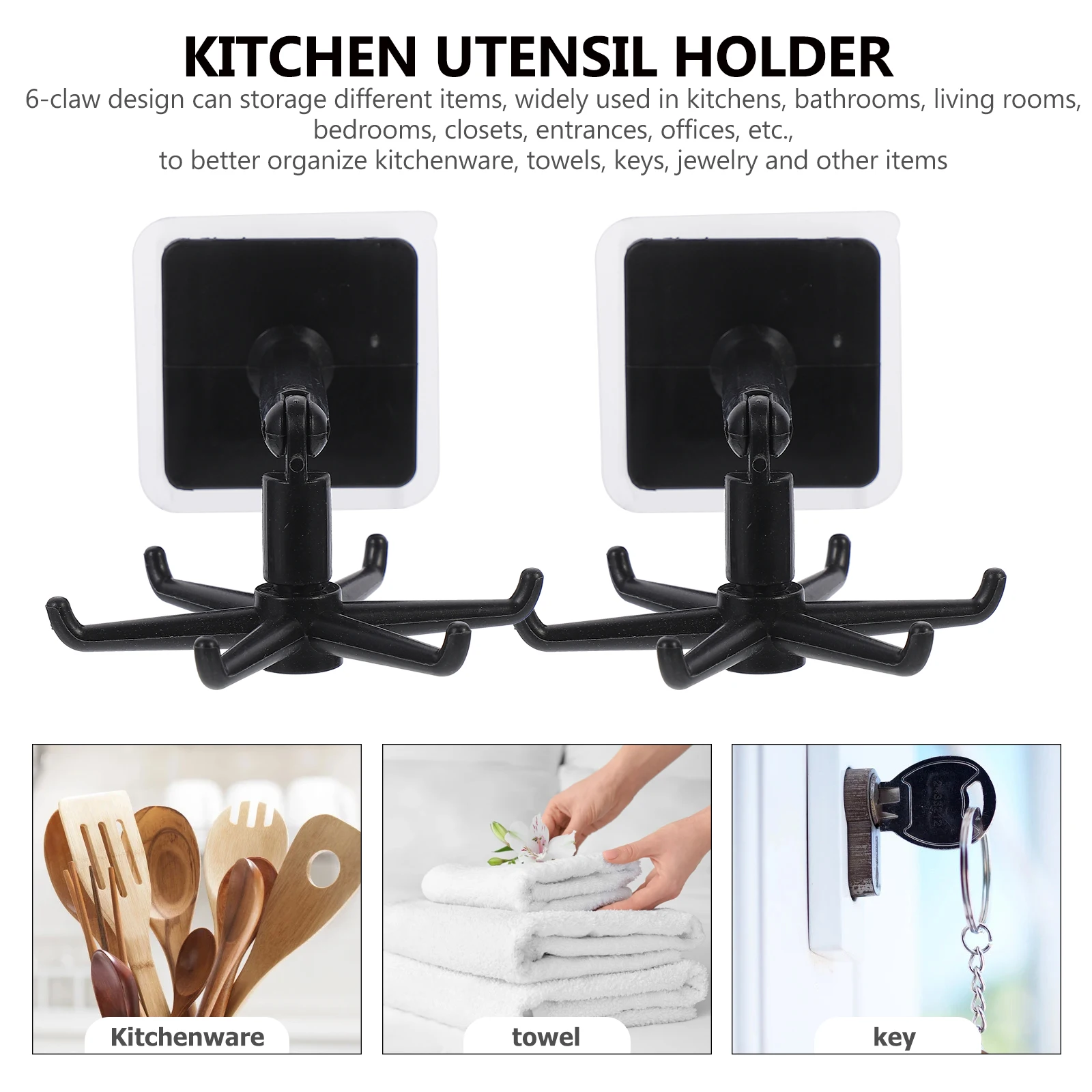 4 Pcs Hanger Swivel Hook Utensil Hangers Cutlery Rack Black Abs Kitchen Spatula Storage
4 Pcs Hanger Swivel Hook Utensil Hangers Cutlery Rack Black Abs Kitchen Spatula Storage
