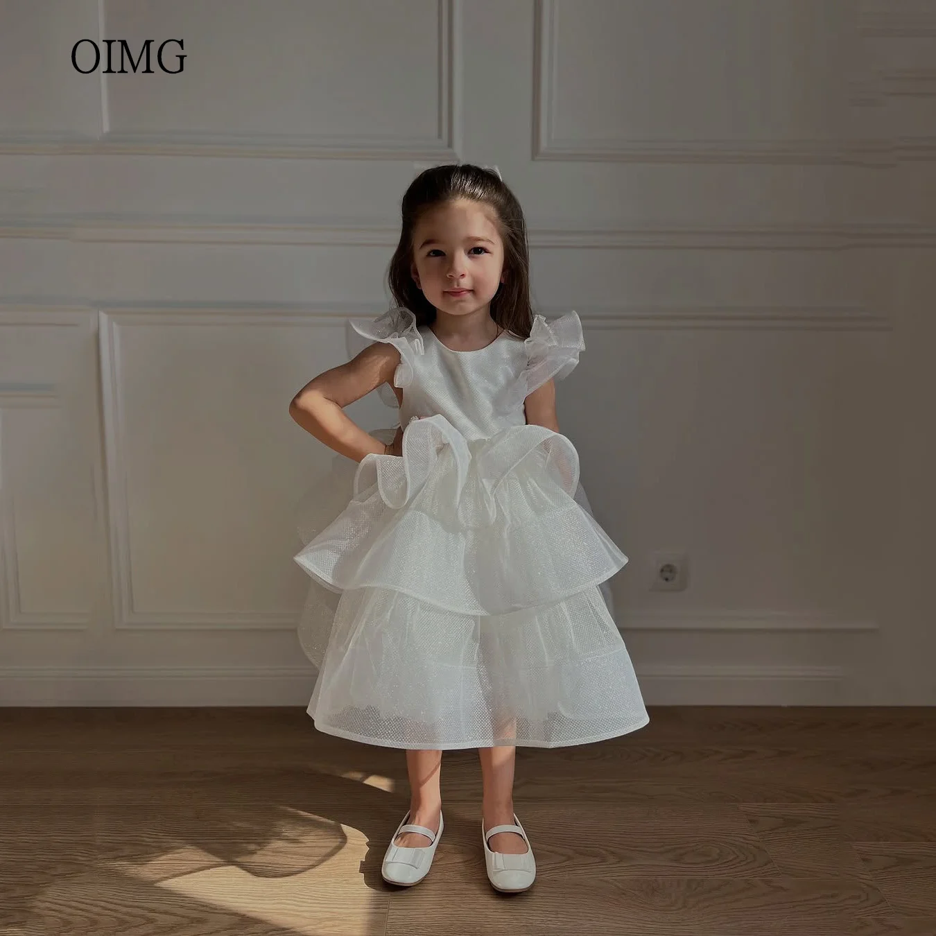 OIMG Classic Ivory A-line Flower Girl Dresses O Neck Wedding Party Dress Butterfly Sleeves Birthday Dress 2025 Customized
OIMG Classic Ivory A-line Flower Girl Dresses O Neck Wedding Party Dress Butterfly Sleeves Birthday Dress 2025 Customized
