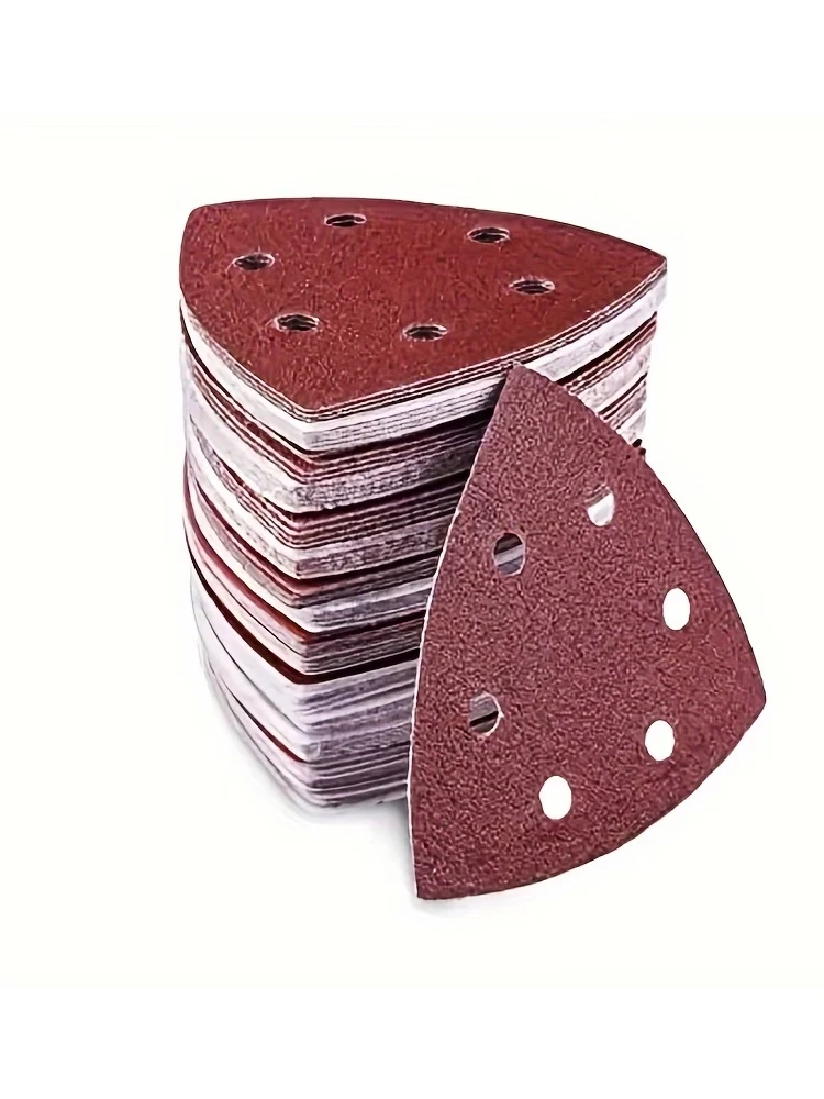 50Pcs Triangular Sanding Pads Set for Detail Sander Red Flocked 6-Hole Sandpaper for Wood Metal Polishing 60/80/120/180/240/320
50Pcs Triangular Sanding Pads Set for Detail Sander Red Flocked 6-Hole Sandpaper for Wood Metal Polishing 60/80/120/180/240/320