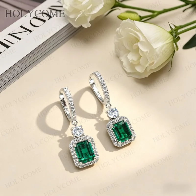 Customized Earrings Emerald 6x8mm Ruby Sapphire Columbia Padparadscha 925 Sterling Silver For Wedding Christmas Jewelry Gift
Customized Earrings Emerald 6x8mm Ruby Sapphire Columbia Padparadscha 925 Sterling Silver For Wedding Christmas Jewelry Gift