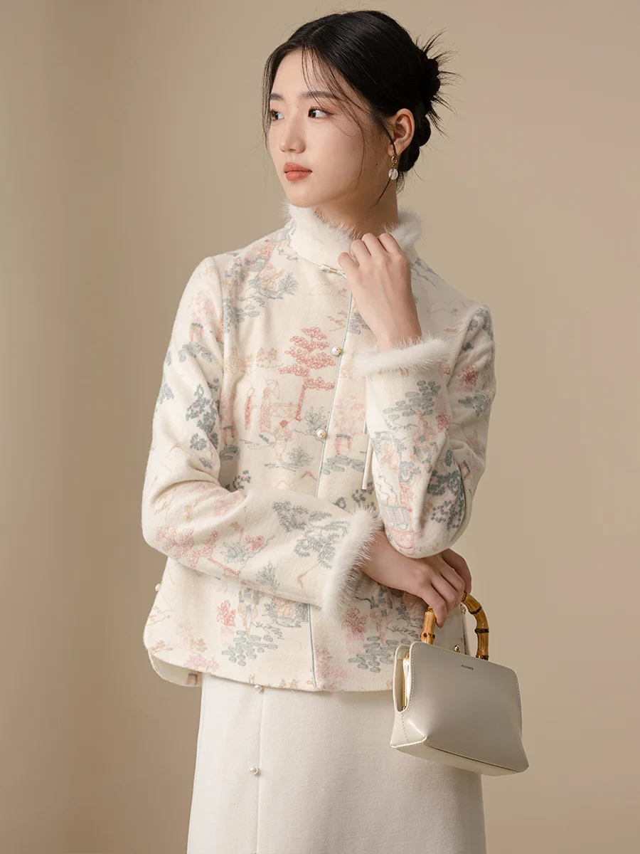 Тепло и элегантность: новинка 2025, осень-зима, китайское женское пальто на пуговицах с вышивкой из норкового меха
Тепло и элегантность: новинка 2025, осень-зима, китайское женское пальто на пуговицах с вышивкой из норкового меха