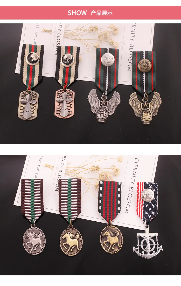Vintage Badge British Academy Style Men's Medal Shoulder Badge Metal Badge Wholesale
Vintage Badge British Academy Style Men's Medal Shoulder Badge Metal Badge Wholesale
