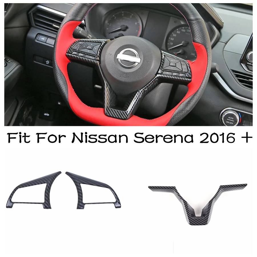 Car Steering Wheel Button Frame Decoration Cover Trim ABS Carbon Fiber / Red Interior Accessories For Nissan Serena 2016 - 2020
Car Steering Wheel Button Frame Decoration Cover Trim ABS Carbon Fiber / Red Interior Accessories For Nissan Serena 2016 - 2020