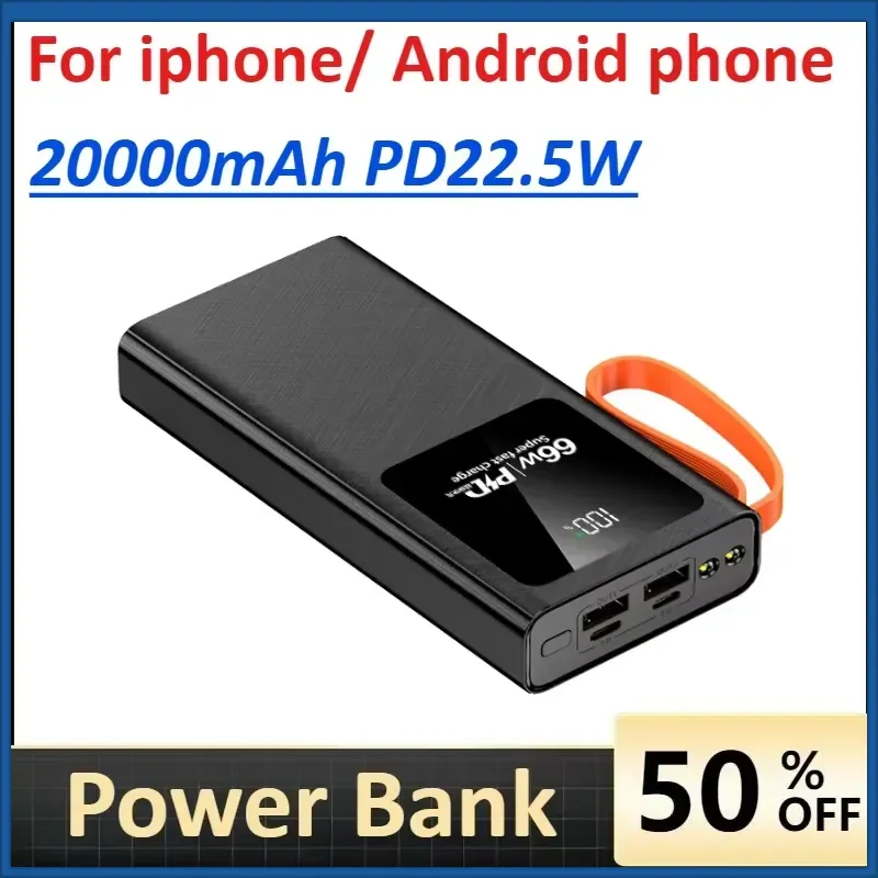 20000mAh Large Capacity Two-way PD Flash Charging Power Bank for Mobile Phones Iphone/ Android Phone Powerbank Battery
20000mAh Large Capacity Two-way PD Flash Charging Power Bank for Mobile Phones Iphone/ Android Phone Powerbank Battery